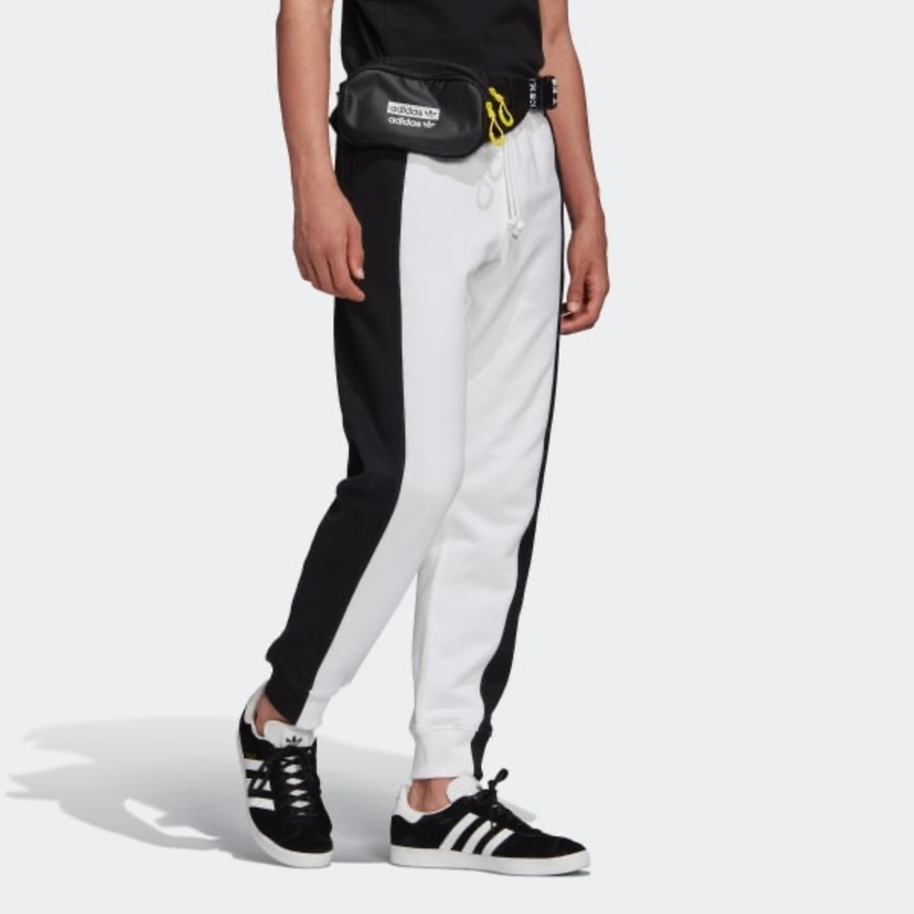 MENS COLOR-BLOCK JOGGERS (M) (L) adidas WHT.BLK